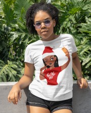 Christmas Afro Girl Selfie Classic T-Shirt apparel-classic-tshirt-lifestyle-front-233