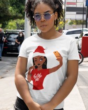 Christmas Afro Girl Selfie Classic T-Shirt apparel-classic-tshirt-lifestyle-front-236