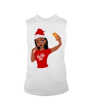 Christmas Afro Girl Selfie Sleeveless Tee tile