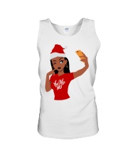 Christmas Afro Girl Selfie Unisex Tank tile