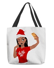 Christmas Afro Girl Selfie All-Over Tote tile