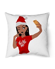 Christmas Afro Girl Selfie Indoor Pillow tile
