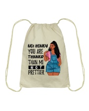 You Are Thinner Not Prettier Drawstring Bag tile
