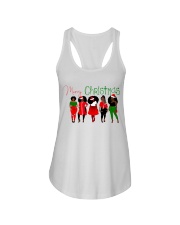 Merry Christmas Black Girls Ladies Flowy Tank tile