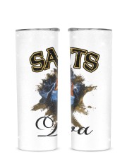 Saints Black and Gold Glitter Tumbler tile