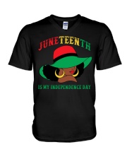 Juneteenth is my independence day V-Neck T-Shirt tile