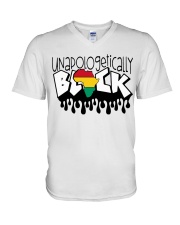 Unapologetically Black V-Neck T-Shirt tile