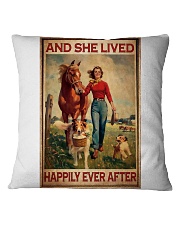And She Lived Happily Ever After Poster Square Pillowcase tile