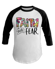 Faith over fear Baseball Tee tile