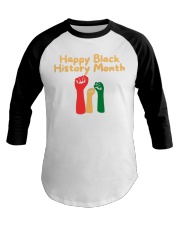 Happy Black History Month Baseball Tee tile