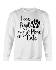 Less people more cats Crewneck Sweatshirt tile