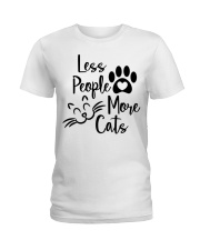 Less people more cats Ladies T-Shirt tile