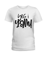 Yes I yam Ladies T-Shirt tile