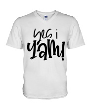 Yes I yam V-Neck T-Shirt tile