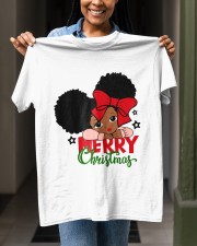 Afro space buns ittle girl Merry Christmas Classic T-Shirt apparel-classic-tshirt-lifestyle-front-129