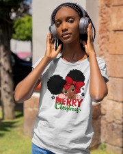 Afro space buns ittle girl Merry Christmas Classic T-Shirt apparel-ladies-t-shirt-lifestyle-front-83