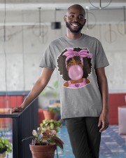 Afro hair Little girl pink headband bubble gum Classic T-Shirt apparel-classic-tshirt-lifestyle-front-34
