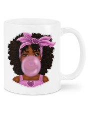 Afro hair Little girl pink headband bubble gum Mugs tile