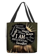 Behind of Black Queen All-Over Tote tile