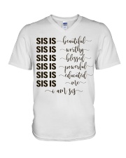 Sis is beautiful I am sis V-Neck T-Shirt tile