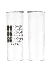 Sis is beautiful I am sis Glitter Tumbler tile