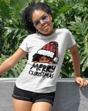 Merry Christmas black girl red glasses Classic T-Shirt apparel-classic-tshirt-lifestyle-front-232