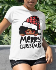 Merry Christmas black girl red glasses Classic T-Shirt apparel-classic-tshirt-lifestyle-front-234