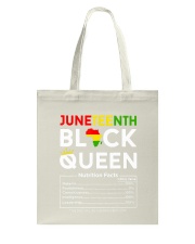 Juneteenth Black Queen Nutrition Facts Tote Bag tile