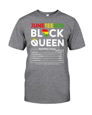 Juneteenth Black Queen Nutrition Facts Classic T-Shirt front