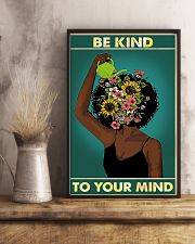 Black Afro girl Be Kind to your mind poster 11x17 Poster lifestyle-poster-3