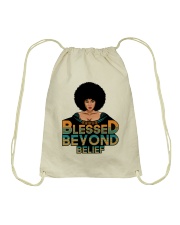 Blessed Beyond Belief Afro Lola Teal Drawstring Bag tile