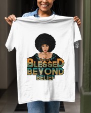 Blessed Beyond Belief Afro Lola Teal Classic T-Shirt apparel-classic-tshirt-lifestyle-front-129
