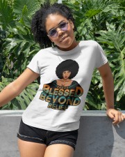 Blessed Beyond Belief Afro Lola Teal Classic T-Shirt apparel-classic-tshirt-lifestyle-front-232
