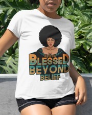 Blessed Beyond Belief Afro Lola Teal Classic T-Shirt apparel-classic-tshirt-lifestyle-front-234