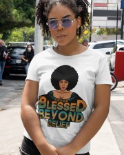 Blessed Beyond Belief Afro Lola Teal Classic T-Shirt apparel-classic-tshirt-lifestyle-front-236
