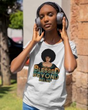 Blessed Beyond Belief Afro Lola Teal Classic T-Shirt apparel-ladies-t-shirt-lifestyle-front-83