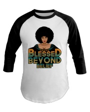 Blessed Beyond Belief Afro Lola Teal Baseball Tee tile