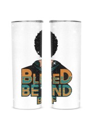 Blessed Beyond Belief Afro Lola Teal Glitter Tumbler tile