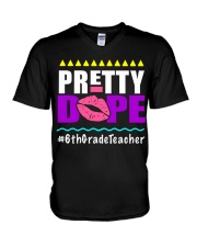 6th Grade Teacher V-Neck T-Shirt tile