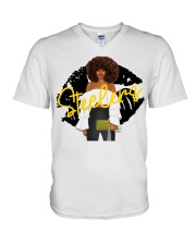 Steelers girl V-Neck T-Shirt tile