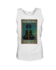 Black Yoga Chakra Unisex Tank tile