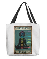Black Yoga Chakra All-Over Tote tile