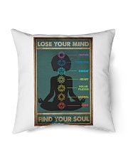 Black Yoga Chakra Indoor Pillow tile