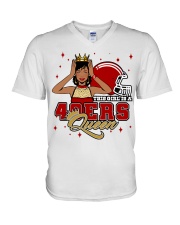 49ers Queen V-Neck T-Shirt tile