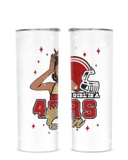 49ers Queen Glitter Tumbler tile