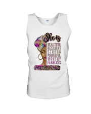 She is stronger than the storm Unisex Tank tile