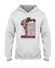 She is stronger than the storm Hooded Sweatshirt tile