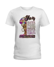 She is stronger than the storm Ladies T-Shirt tile