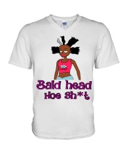 RR Cyn bald head ho ish V-Neck T-Shirt tile