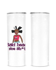 RR Cyn bald head ho ish Glitter Tumbler tile